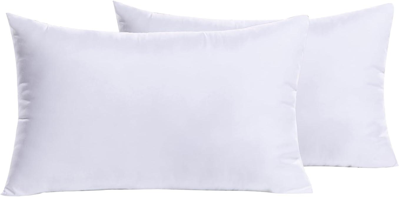 imageMIULEE Set of 2 Throw Pillow Inserts Premium Pillow Stuffer Rectangle Form for Decorative Cushion Bed Couch Sofa 12x20 InchPolyester