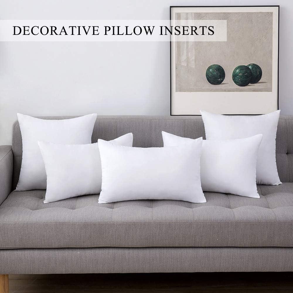imageMIULEE Set of 2 Throw Pillow Inserts Premium Pillow Stuffer Rectangle Form for Decorative Cushion Bed Couch Sofa 12x20 InchPolyester