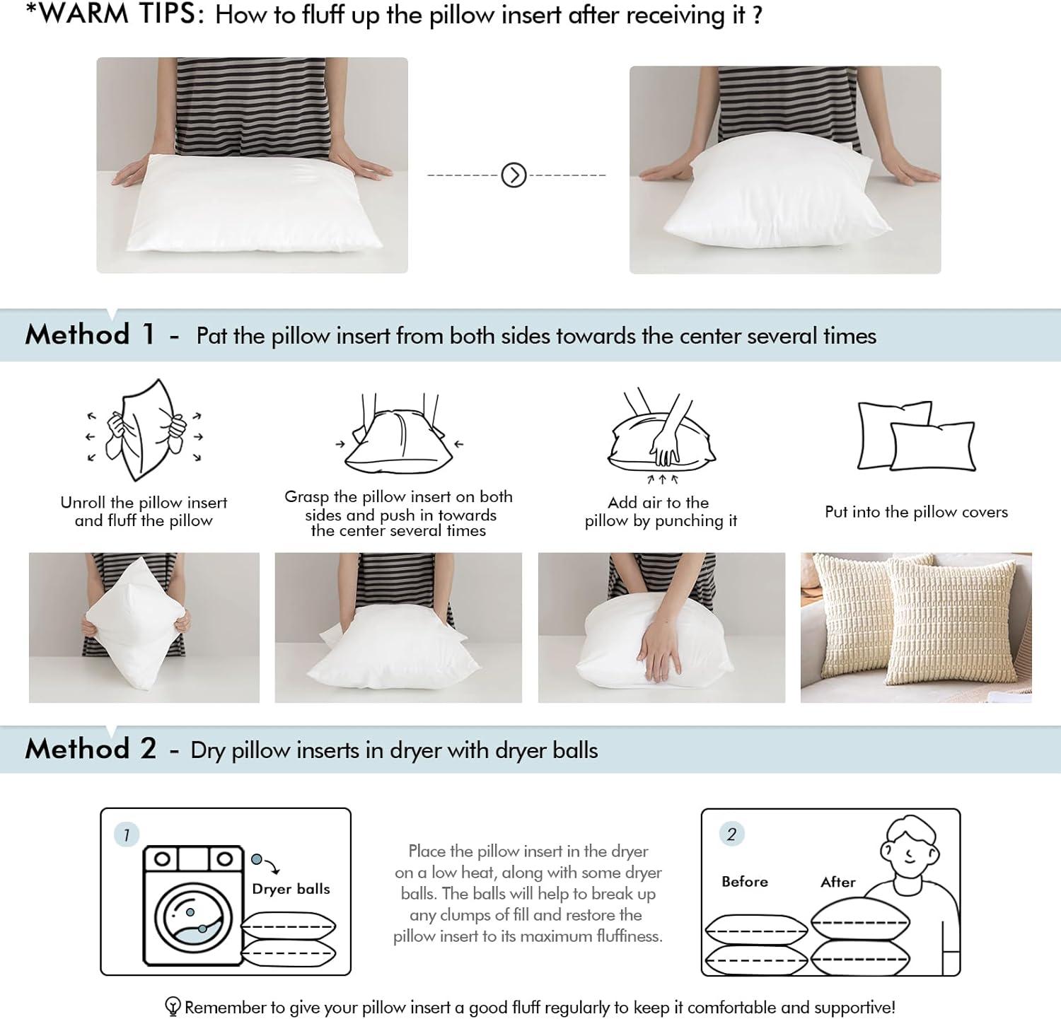 imageMIULEE Throw Pillow Insert Premium Pillow Stuffer Sham Rectangle for Decorative Cushion Bed Couch Sofa 12x20 Inch1