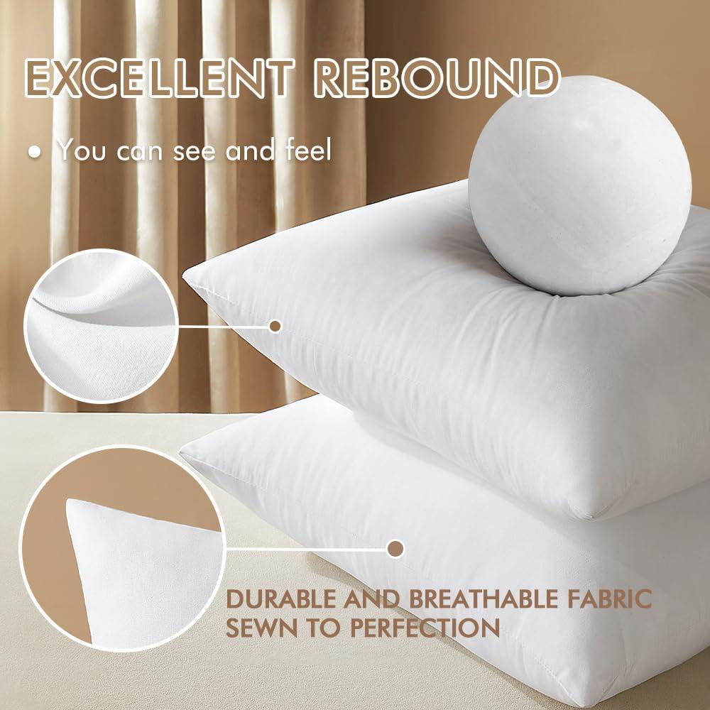 imageMIULEE Throw Pillow Insert Premium Pillow Stuffer Sham Rectangle for Decorative Cushion Bed Couch Sofa 12x20 Inch2