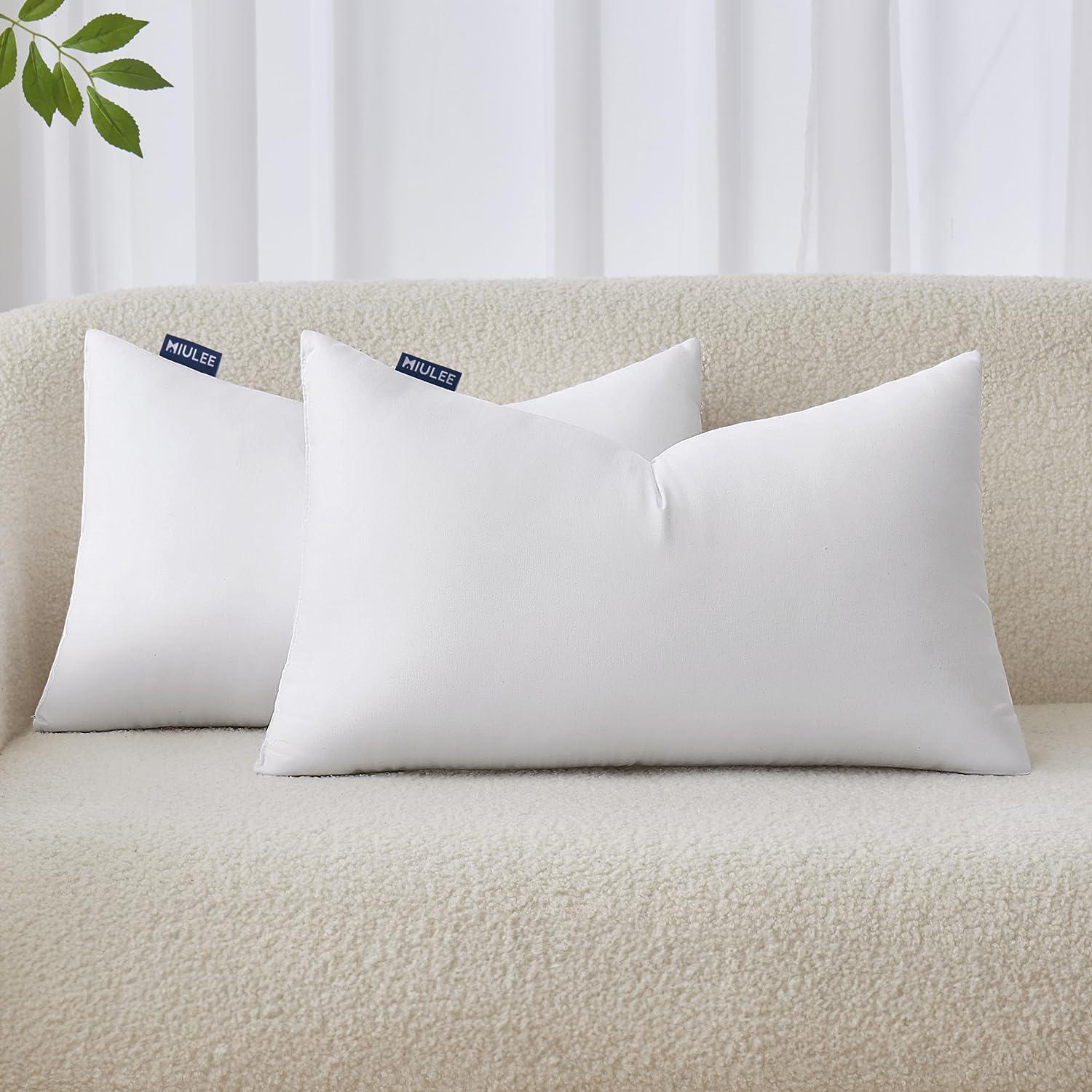 imageMIULEE Throw Pillow Insert Premium Pillow Stuffer Sham Rectangle for Decorative Cushion Bed Couch Sofa 12x20 Inch2