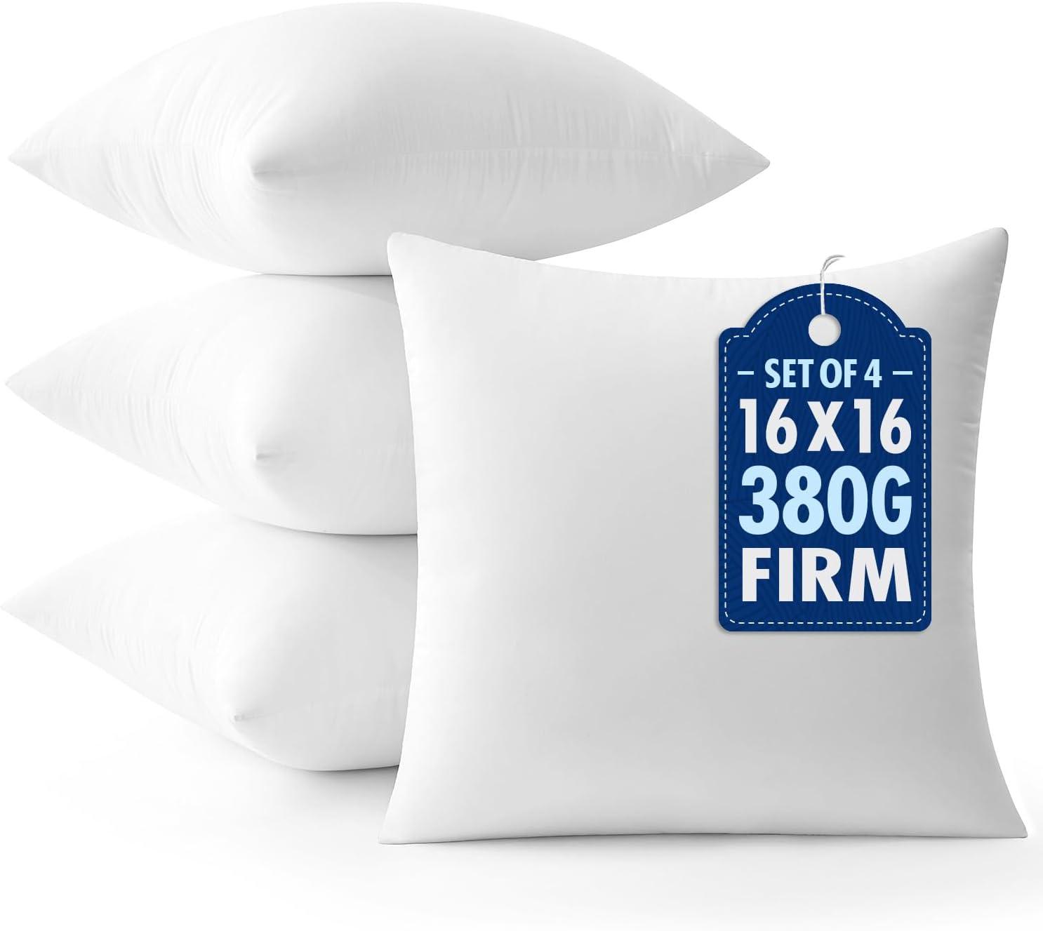 imageMIULEE Throw Pillows Inserts Pack of 2 18x18 Inch 100 Virgin Fiber Filling Bed Couch Pillows4