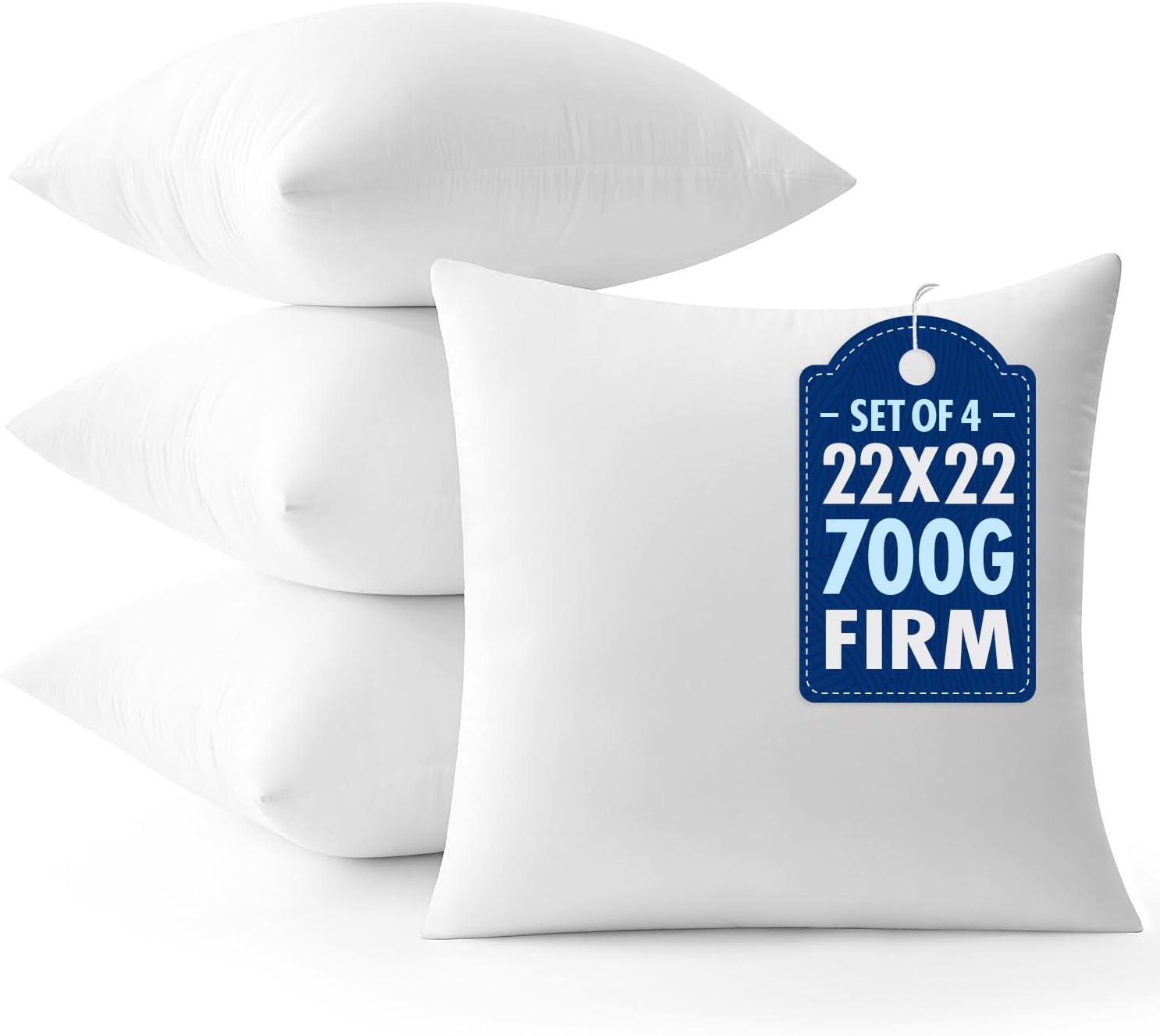 imageMIULEE Throw Pillows Inserts Pack of 2 18x18 Inch 100 Virgin Fiber Filling Bed Couch Pillows4