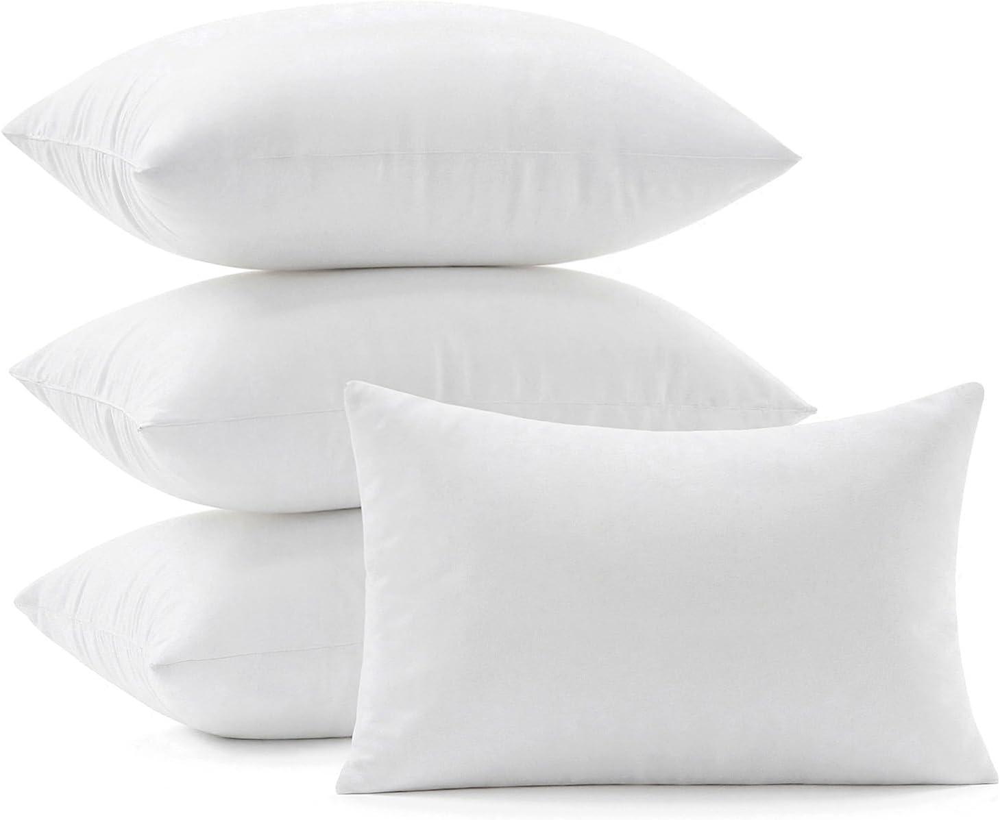 imageMIULEE Throw Pillows Inserts Pack of 2 18x18 Inch 100 Virgin Fiber Filling Bed Couch Pillows4