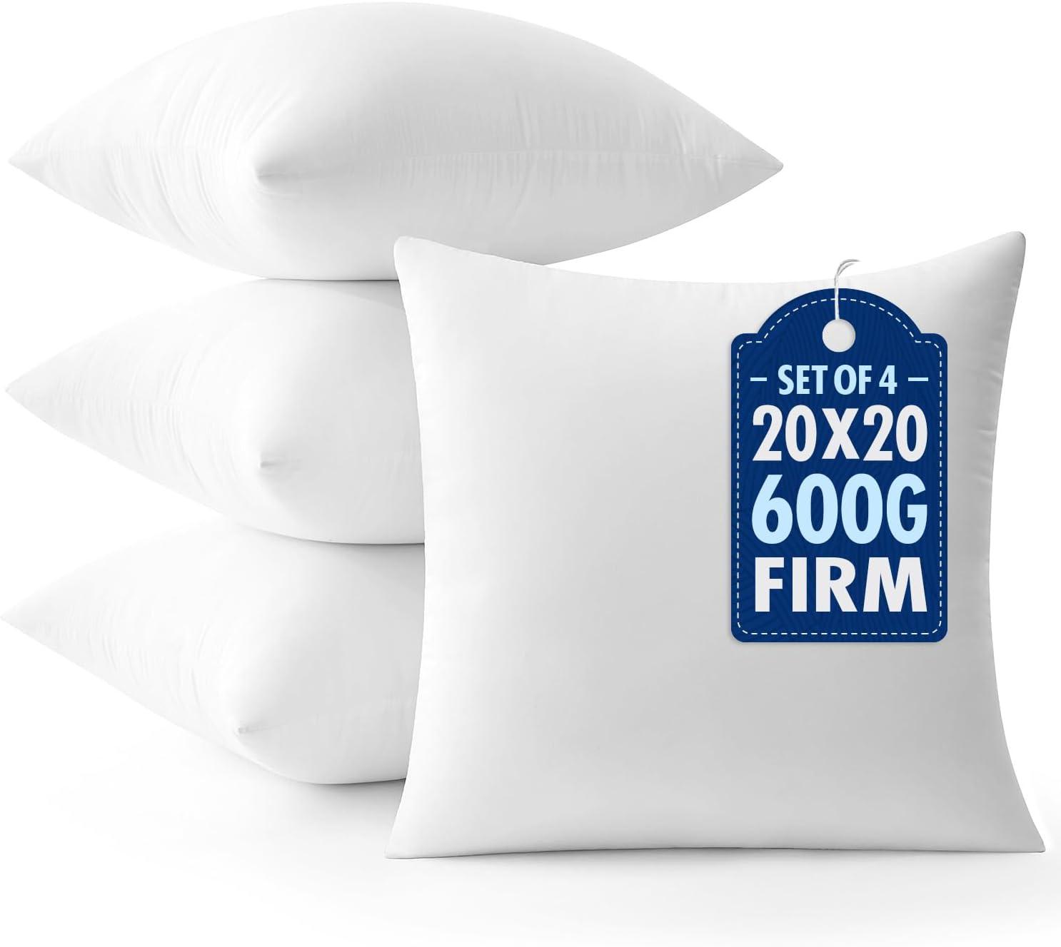 imageMIULEE Throw Pillows Inserts Pack of 2 18x18 Inch 100 Virgin Fiber Filling Bed Couch Pillows4
