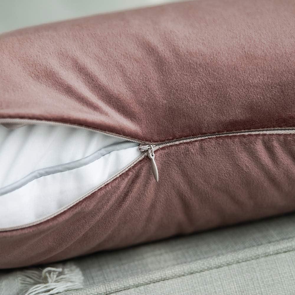 imageMIULEE Velvet Pillow Cover Soft Luxury Decorative Throw Pillow Cover Single Rectangle Cushion Case for Couch Sofa Bedroom Car Decor12x20 Inch Dark BlueJam