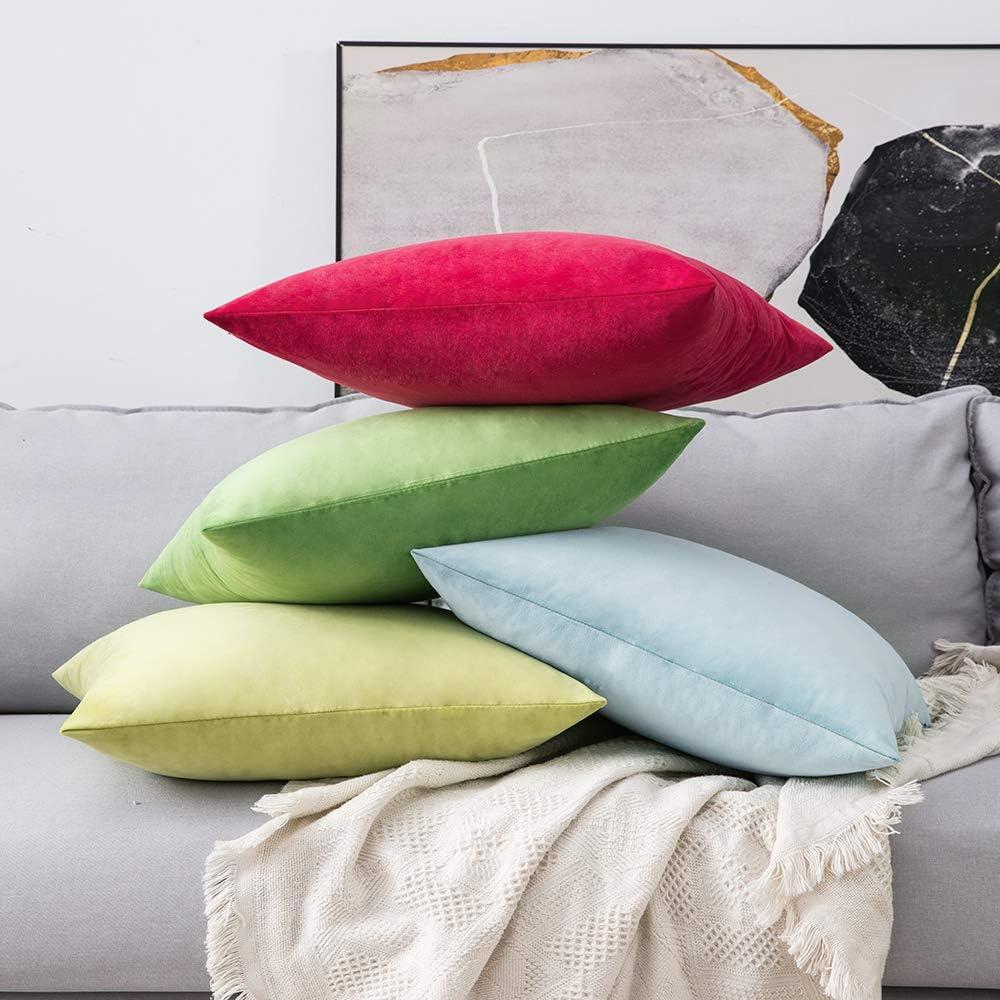 imageMIULEE Velvet Pillow Cover Soft Luxury Decorative Throw Pillow Cover Single Rectangle Cushion Case for Couch Sofa Bedroom Car Decor12x20 Inch Dark BlueRed