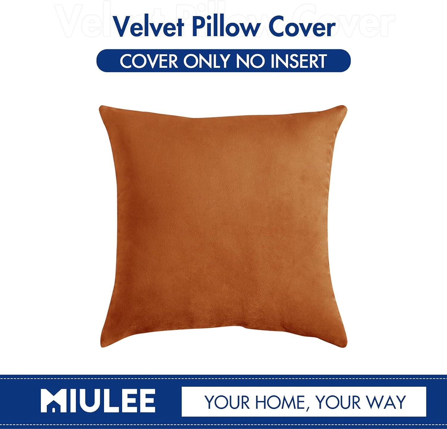 imageMIULEE Velvet Pillow Cover Soft Luxury Decorative Throw Pillow Cover Single Rectangle Cushion Case for Couch Sofa Bedroom Car Decor12x20 Inch Dark BlueOrange