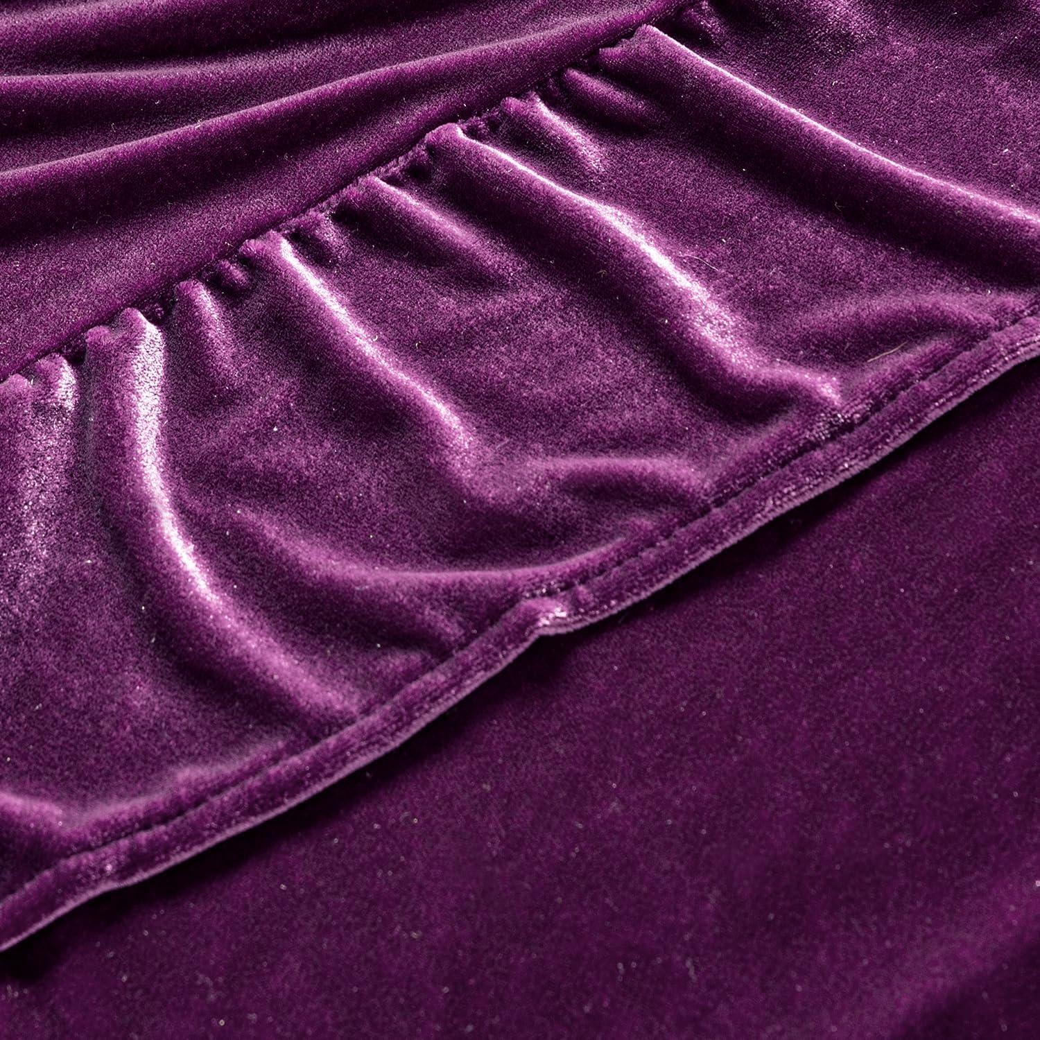 imageMIULEE Velvet Table Cloth with Decorative Ruffle Edge Luxurious Soft Washable Rectangular Tablecloth Thick WrinkleResistant Oblong Table Cover for Kitchen Dining Party Wedding 60x102 Inch Olive GreenPurple