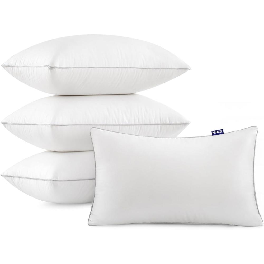 imageMIULEE 18 x 18 Pillow Inserts Set of 2 Decorative Throw Pillows for Couch Sofa with 100 Cotton Covers4