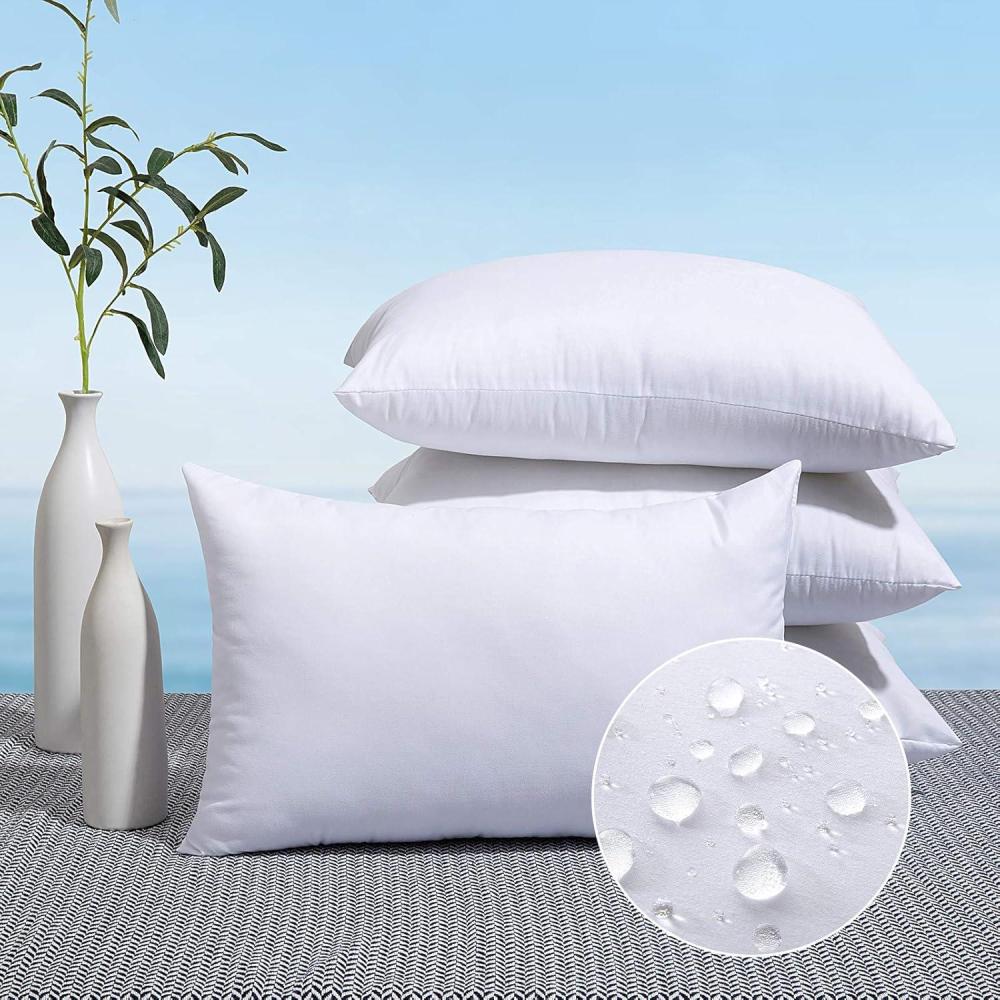 imageMIULEE Pack of 4 16x16 Outdoor Pillow Inserts WaterResistant Throw Pillow Inserts Decorative Premium Square Pillow Stuffer Sham for Porch Swing Couch Sofa Cushion Patio Furniture4
