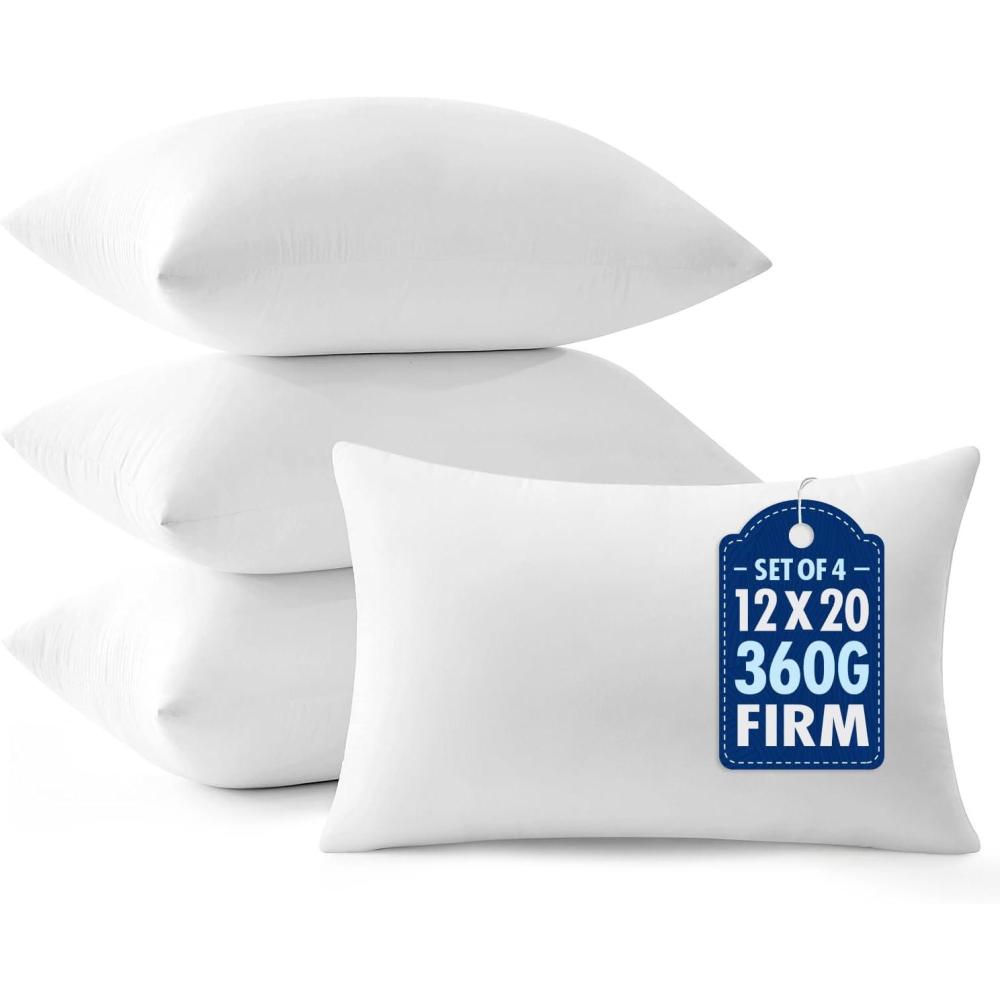imageMIULEE Throw Pillows Inserts Pack of 2 18x18 Inch 100 Virgin Fiber Filling Bed Couch Pillows4