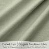 MIULEE 100% Blackout Curtains 90 Inch Long 2 Panels Set for Bedroom, Thick Luxury Faux Linen Black Out Curtain Room Darkening Back Tab Pleat Window Textured Drapes with Hooks for Living Room, Birch(Sage Green)