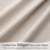 MIULEE 100% Blackout Curtains 90 Inch Long 2 Panels Set for Bedroom, Thick Luxury Faux Linen Black Out Curtain Room Darkening Back Tab Pleat Window Textured Drapes with Hooks for Living Room, Birch(Beige)