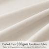 MIULEE 100% Blackout Curtains 90 Inch Long 2 Panels Set for Bedroom, Thick Luxury Faux Linen Black Out Curtain Room Darkening Back Tab Pleat Window Textured Drapes with Hooks for Living Room, Birch(Ivory)
