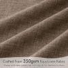 MIULEE 100% Blackout Curtains 90 Inch Long 2 Panels Set for Bedroom, Thick Luxury Faux Linen Black Out Curtain Room Darkening Back Tab Pleat Window Textured Drapes with Hooks for Living Room, Birch(Dutch Cocoa)