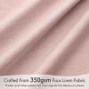 MIULEE 100% Blackout Curtains 90 Inch Long 2 Panels Set for Bedroom, Thick Luxury Faux Linen Black Out Curtain Room Darkening Back Tab Pleat Window Textured Drapes with Hooks for Living Room, Birch(Baby Pink)