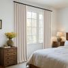 MIULEE 100% Blackout Curtains 90 Inch Long 2 Panels Set for Bedroom, Thick Luxury Faux Linen Black Out Curtain Room Darkening Back Tab Pleat Window Textured Drapes with Hooks for Living Room, Birch(Beige)