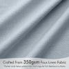 MIULEE 100% Blackout Curtains 90 Inch Long 2 Panels Set for Bedroom, Thick Luxury Faux Linen Black Out Curtain Room Darkening Back Tab Pleat Window Textured Drapes with Hooks for Living Room, Birch(Chambray Blue)