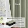 MIULEE 100% Blackout Curtains 90 Inch Long 2 Panels Set for Bedroom, Thick Luxury Faux Linen Black Out Curtain Room Darkening Back Tab Pleat Window Textured Drapes with Hooks for Living Room, Birch(Sage Green)