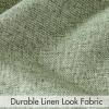 MIULEE 100% Blackout Curtains 90 inches Long, Linen Curtains for Bedroom Black Out Window Treatments Thermal Insulated Room Darkening Drapes Back Tab Rod Pocket Emerald Green Christmas Decor 2 Panels(Sage Green)