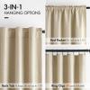 MIULEE 100% Blackout Curtains 90 inches Long, Linen Curtains for Bedroom Black Out Window Treatments Thermal Insulated Room Darkening Drapes Back Tab Rod Pocket Emerald Green Christmas Decor 2 Panels(Oatmeal)