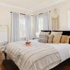 MIULEE 100% Blackout Curtains 90 inches Long, Linen Curtains for Bedroom Black Out Window Treatments Thermal Insulated Room Darkening Drapes Back Tab Rod Pocket Emerald Green Christmas Decor 2 Panels(White)