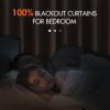MIULEE 100% Blackout Curtains 90 inches Long, Linen Curtains for Bedroom Black Out Window Treatments Thermal Insulated Room Darkening Drapes Back Tab Rod Pocket Emerald Green Christmas Decor 2 Panels(Copper Brown)