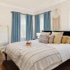 MIULEE 100% Blackout Curtains 90 inches Long, Linen Curtains for Bedroom Black Out Window Treatments Thermal Insulated Room Darkening Drapes Back Tab Rod Pocket Emerald Green Christmas Decor 2 Panels(Slate Blue)