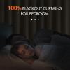 MIULEE 100% Blackout Curtains 90 inches Long, Linen Curtains for Bedroom Black Out Window Treatments Thermal Insulated Room Darkening Drapes Back Tab Rod Pocket Emerald Green Christmas Decor 2 Panels(Oatmeal)