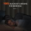 MIULEE 100% Blackout Curtains 90 inches Long, Linen Curtains for Bedroom Black Out Window Treatments Thermal Insulated Room Darkening Drapes Back Tab Rod Pocket Emerald Green Christmas Decor 2 Panels(Natural Beige)