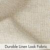 MIULEE 100% Blackout Curtains 90 inches Long, Linen Curtains for Bedroom Black Out Window Treatments Thermal Insulated Room Darkening Drapes Back Tab Rod Pocket Emerald Green Christmas Decor 2 Panels(Natural Beige)