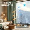 MIULEE 100% Blackout Linen Curtains for Bedroom, Christmas Emerald Green Solid Luxury Decor Thermal Insulation Room Darkening Drapes for Living Room Nursery Back Tab Rod Pocket 42 x 84 Inches 2 Panels(Olive Green)