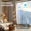 MIULEE 100% Blackout Linen Curtains for Bedroom, Christmas Emerald Green Solid Luxury Decor Thermal Insulation Room Darkening Drapes for Living Room Nursery Back Tab Rod Pocket 42 x 84 Inches 2 Panels(Copper Brown)