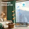 MIULEE 100% Blackout Linen Curtains for Bedroom, Christmas Emerald Green Solid Luxury Decor Thermal Insulation Room Darkening Drapes for Living Room Nursery Back Tab Rod Pocket 42 x 84 Inches 2 Panels(Emerald Green)