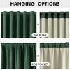 MIULEE 100% Blackout Linen Curtains for Bedroom, Christmas Emerald Green Solid Luxury Decor Thermal Insulation Room Darkening Drapes for Living Room Nursery Back Tab Rod Pocket 42 x 84 Inches 2 Panels(Emerald Green)