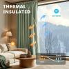MIULEE 100% Blackout Linen Curtains for Bedroom, Christmas Emerald Green Solid Luxury Decor Thermal Insulation Room Darkening Drapes for Living Room Nursery Back Tab Rod Pocket 42 x 84 Inches 2 Panels(Sage Green)