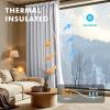 MIULEE 100% Blackout Linen Curtains for Bedroom, Christmas Emerald Green Solid Luxury Decor Thermal Insulation Room Darkening Drapes for Living Room Nursery Back Tab Rod Pocket 42 x 84 Inches 2 Panels(Grayish White)