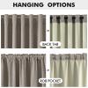 MIULEE 100% Blackout Linen Curtains for Bedroom, Christmas Emerald Green Solid Luxury Decor Thermal Insulation Room Darkening Drapes for Living Room Nursery Back Tab Rod Pocket 42 x 84 Inches 2 Panels(Linen)