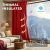 MIULEE 100% Blackout Linen Curtains for Bedroom, Christmas Emerald Green Solid Luxury Decor Thermal Insulation Room Darkening Drapes for Living Room Nursery Back Tab Rod Pocket 42 x 84 Inches 2 Panels(Red)