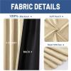 MIULEE 100% Blackout Room Divider Curtains, Extra Wide Ceiling Halloween Panel Sound Proof Thermal Privacy Drapes for Living Room Bedroom Sliding Door, Ceiling Track, W100 x L96 Inch, Black, 1 Panel(Beige)