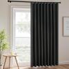 MIULEE 100% Blackout Room Divider Curtains, Extra Wide Ceiling Halloween Panel Sound Proof Thermal Privacy Drapes for Living Room Bedroom Sliding Door, Ceiling Track, W100 x L96 Inch, Black, 1 Panel(Black)