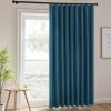 MIULEE 100% Blackout Room Divider Curtains, Extra Wide Ceiling Halloween Panel Sound Proof Thermal Privacy Drapes for Living Room Bedroom Sliding Door, Ceiling Track, W100 x L96 Inch, Black, 1 Panel(Navy Blue)