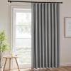 MIULEE 100% Blackout Room Divider Curtains, Extra Wide Ceiling Halloween Panel Sound Proof Thermal Privacy Drapes for Living Room Bedroom Sliding Door, Ceiling Track, W100 x L96 Inch, Black, 1 Panel(Grey)