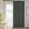 MIULEE 100% Blackout Room Divider Curtains, Extra Wide Ceiling Halloween Panel Sound Proof Thermal Privacy Drapes for Living Room Bedroom Sliding Door, Ceiling Track, W100 x L96 Inch, Black, 1 Panel(Dark Grey)