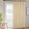 MIULEE 100% Blackout Room Divider Curtains, Extra Wide Ceiling Halloween Panel Sound Proof Thermal Privacy Drapes for Living Room Bedroom Sliding Door, Ceiling Track, W100 x L96 Inch, Black, 1 Panel(Beige)
