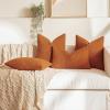 MIULEE 18×18 Inch Decorative Pillow Covers for Couch Bed Set of 2 Textured Boucle Neutral Winter Throw Pillows Orange Accent Solid Cushion Pillowcases Sofa Livingroom Home Decor(Orange)