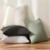 MIULEE 18×18 Inch Decorative Pillow Covers for Couch Bed Set of 2 Textured Boucle Neutral Winter Throw Pillows Orange Accent Solid Cushion Pillowcases Sofa Livingroom Home Decor(Sage Green)