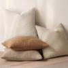 MIULEE 18×18 Inch Decorative Pillow Covers for Couch Bed Set of 2 Textured Boucle Neutral Winter Throw Pillows Orange Accent Solid Cushion Pillowcases Sofa Livingroom Home Decor(Khaki)