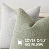 MIULEE 18×18 Inch Decorative Pillow Covers for Couch Bed Set of 2 Textured Boucle Neutral Winter Throw Pillows Orange Accent Solid Cushion Pillowcases Sofa Livingroom Home Decor(Sage Green)